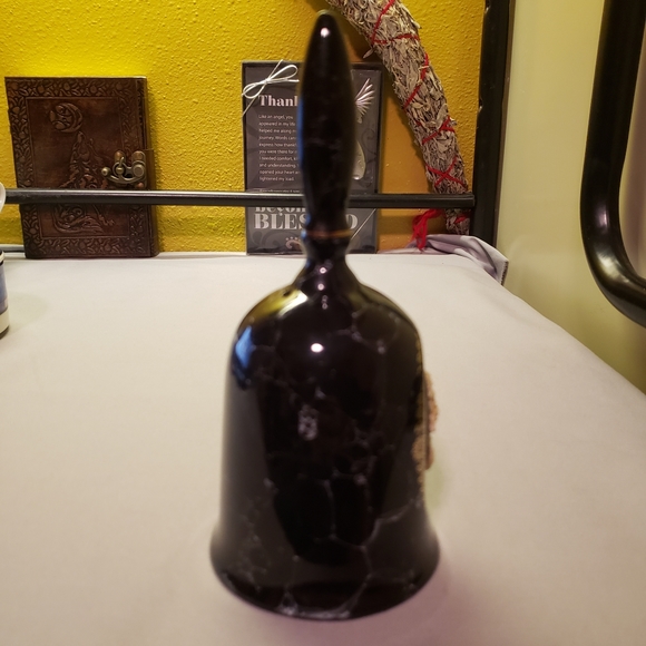 Vtg Black Marble Cameo Collection Bellmawr Bell - Picture 4 of 11